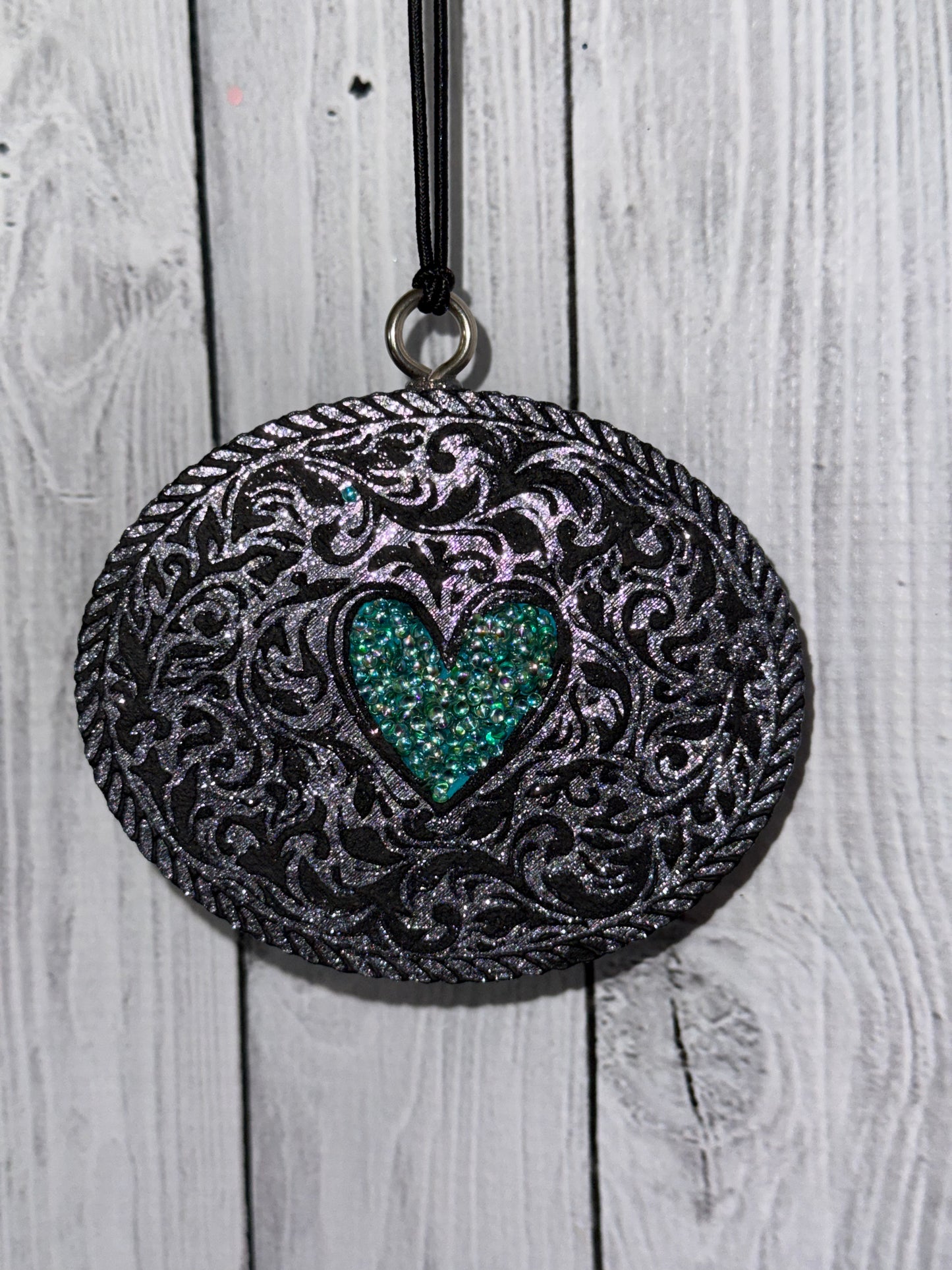 Belt Buckle with Heart Car Freshie