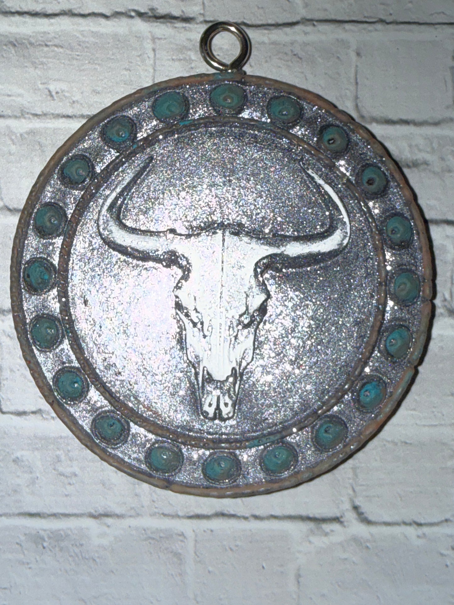 Bull Skull Medallion 3D Car Freshie