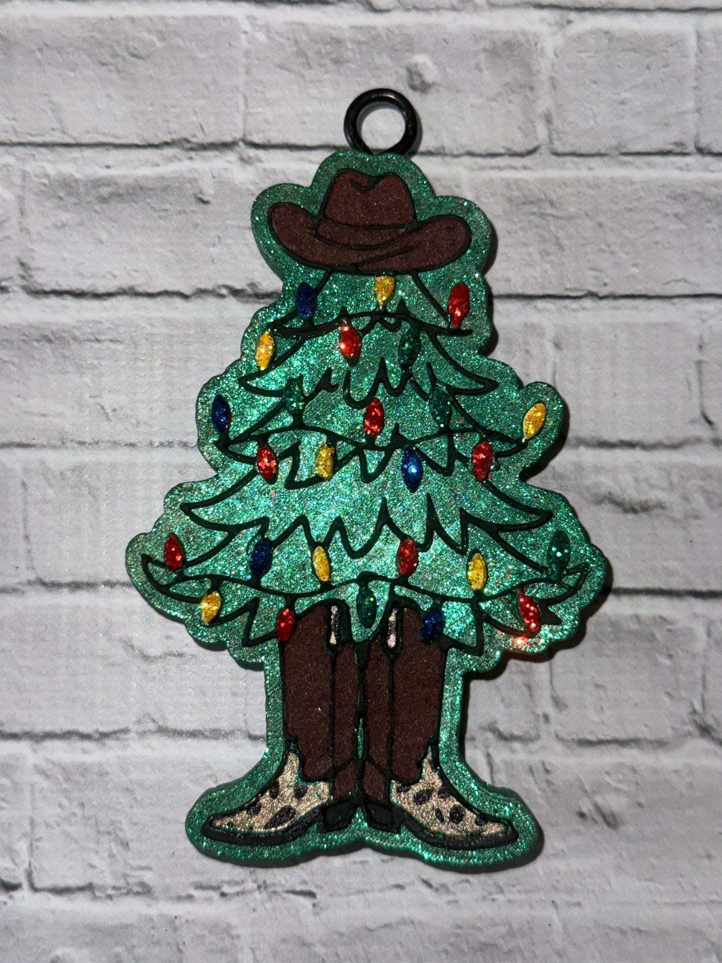 Cowboy Christmas Tree Car Freshie