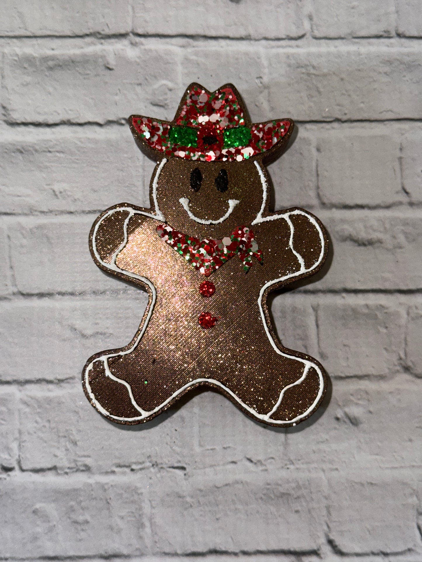 Cowboy Gingerbread Man Car Freshie