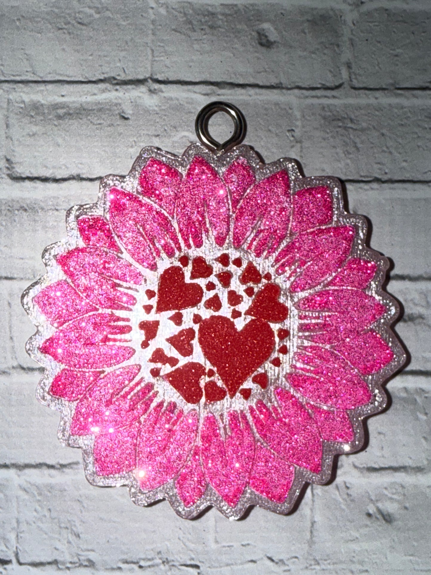 Sunflower with Hearts Car Freshie