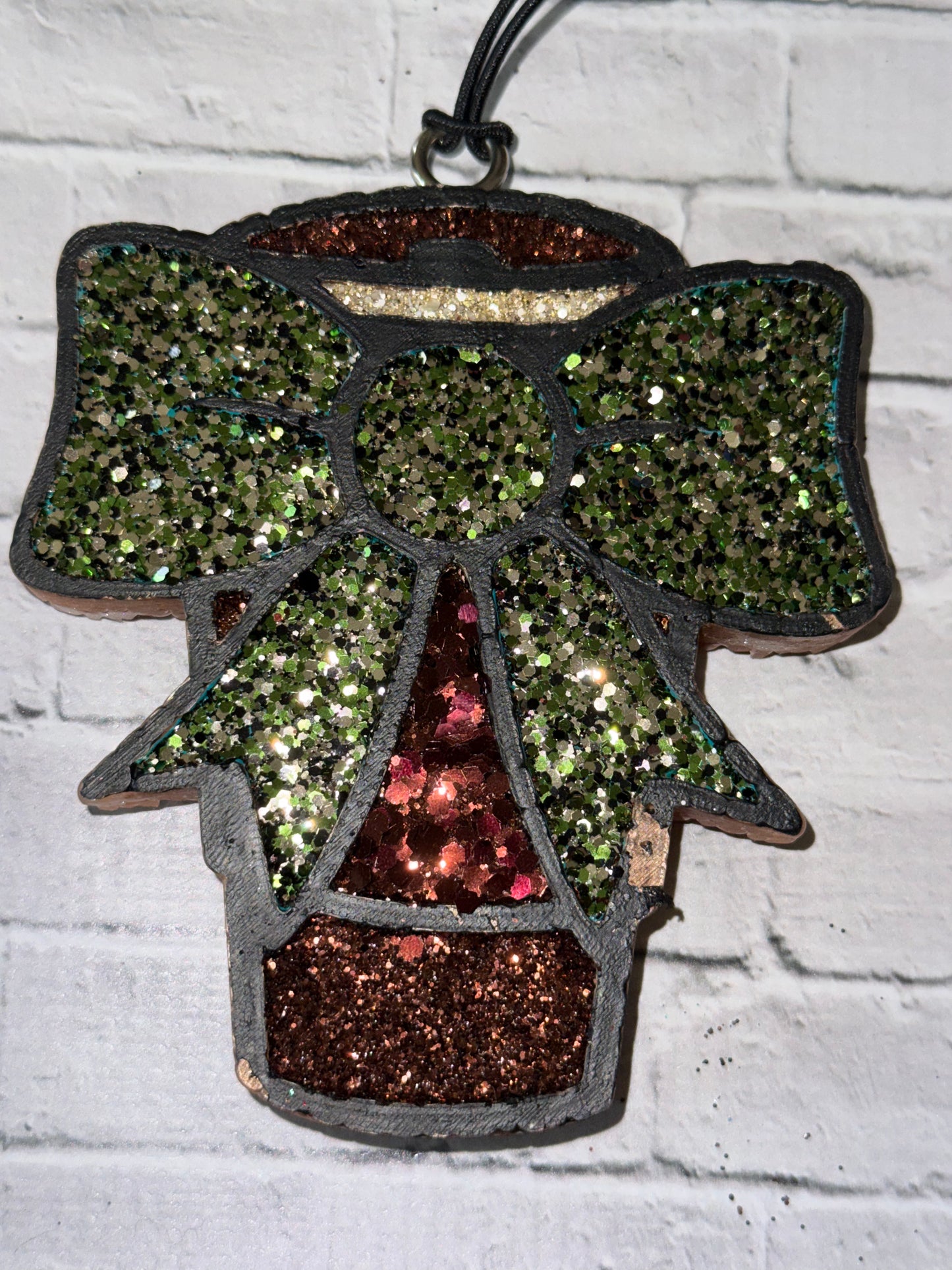 Coffee Cup with Bow Car Freshie