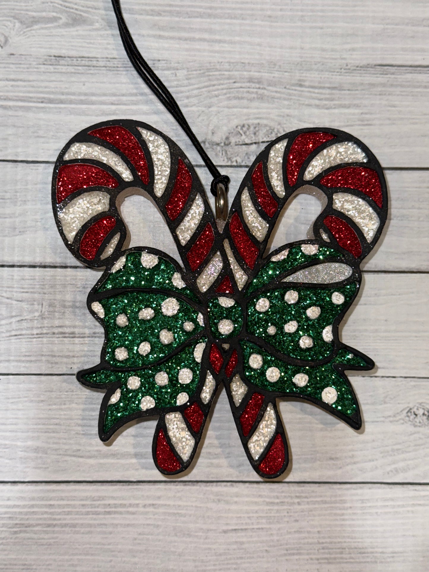 Candy Cane with Bow Car Freshie