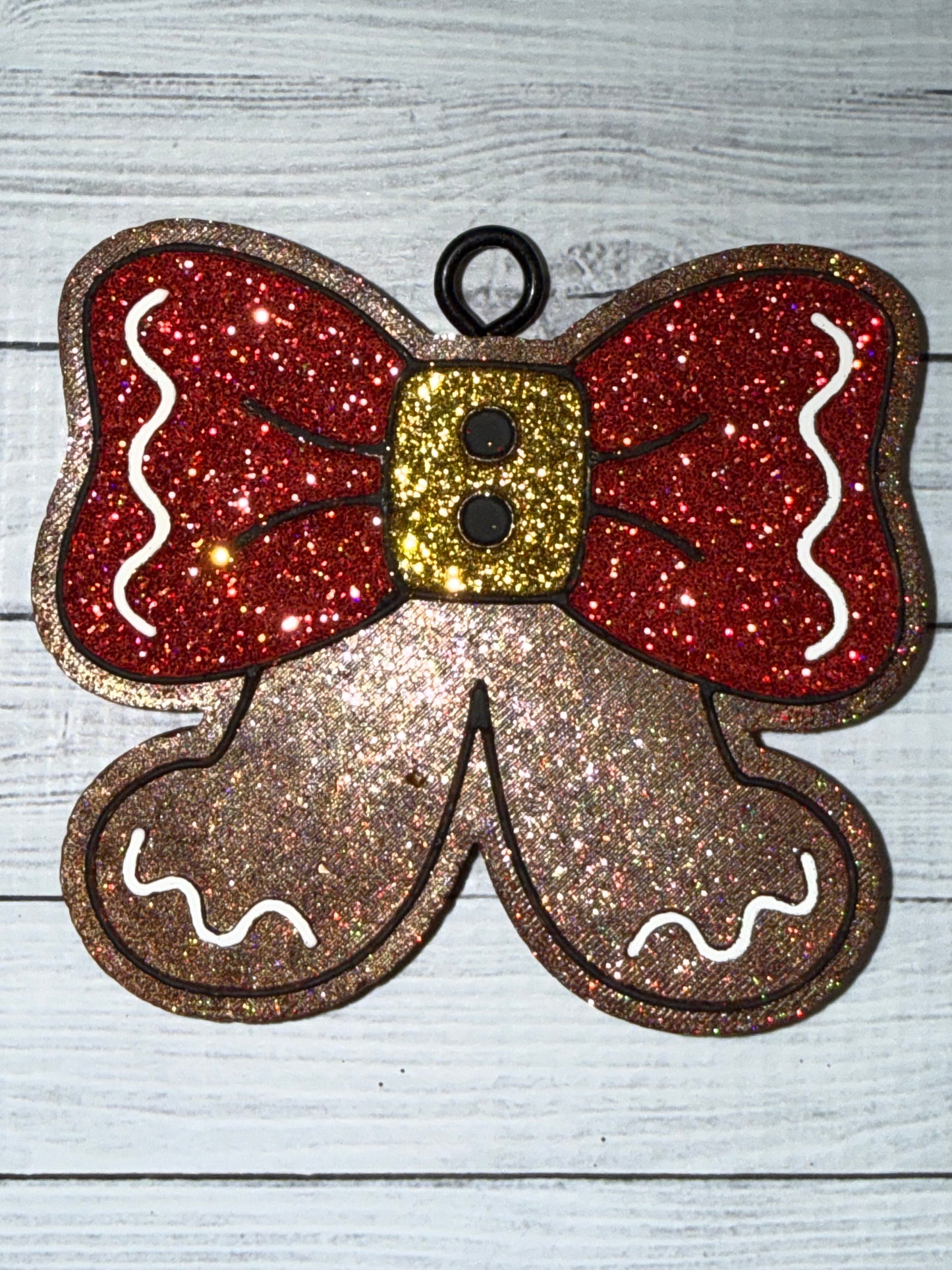 Gingerbread Man bow car freshie