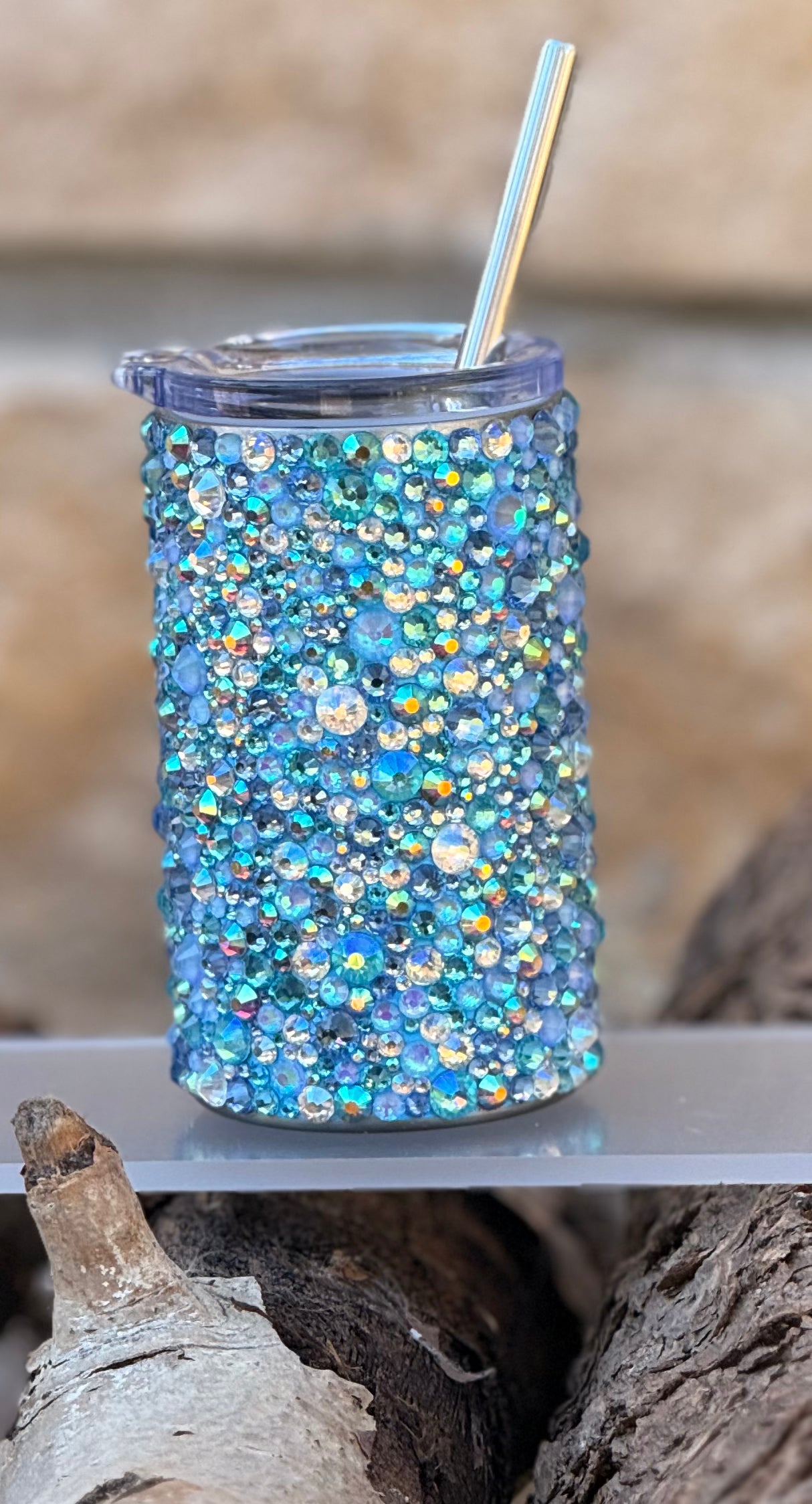 3oz mini shot rhinestone tumbler