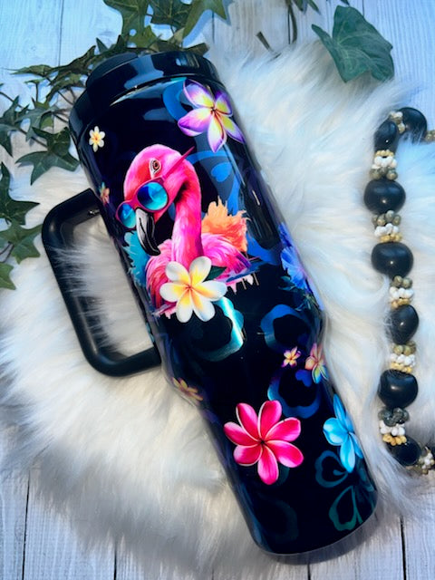 40oz Flamingo Travel Mug