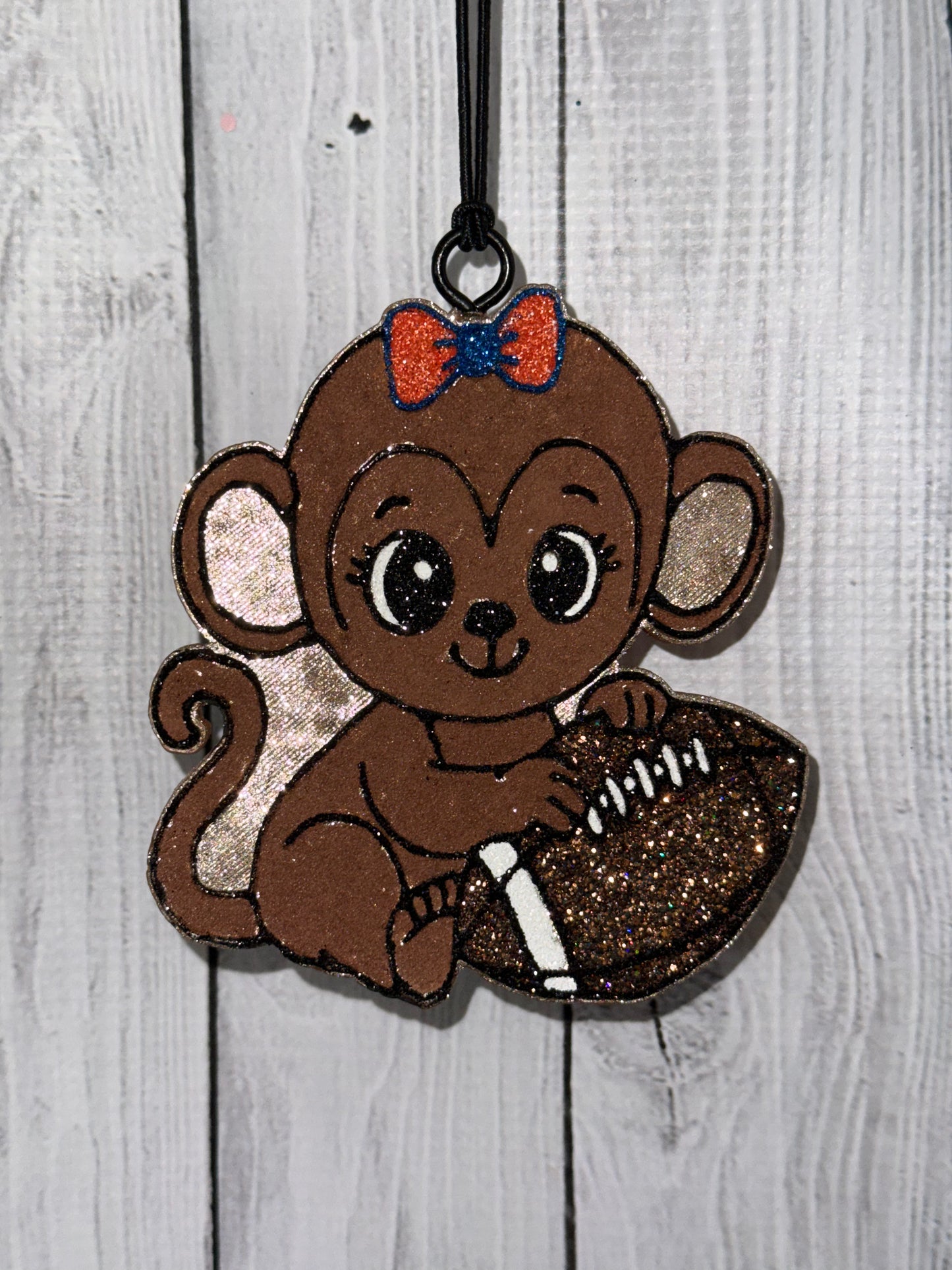 Monkey with Football Car Freshie Car Freshie
