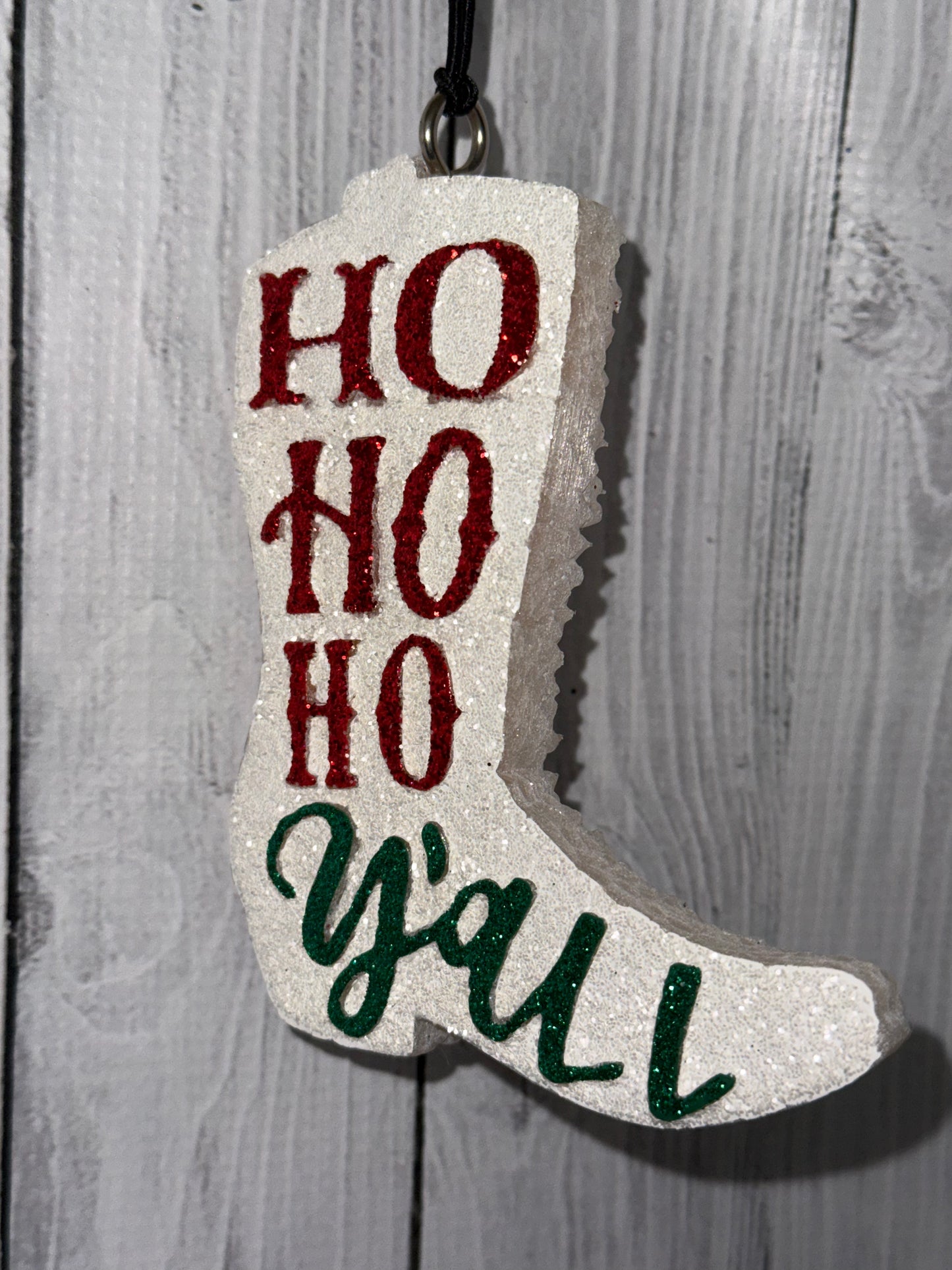 Ho Ho Ho Y'all Boot Car Freshie