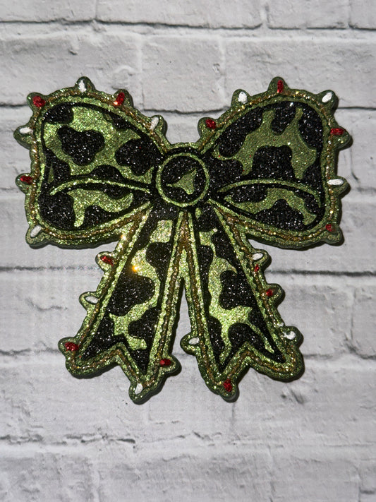 Camo Christmas Bow Car Freshie